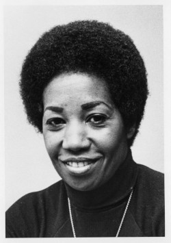 Black and white photo portrait of African American woman